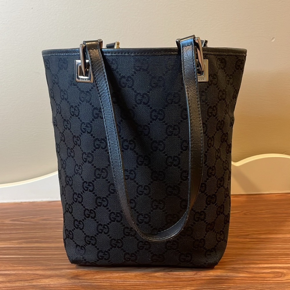 Vintage Gucci Small Canvas Tote Bag